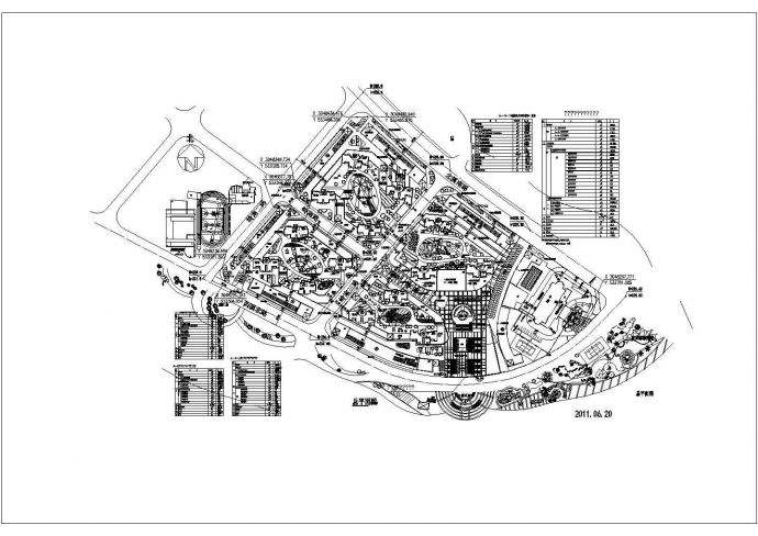 某地区城市规划设计总平面方案图（含绿化）_图1