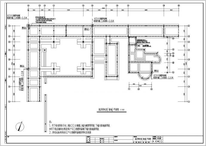 某地区纪念馆二期强电CAD施工图纸_图1