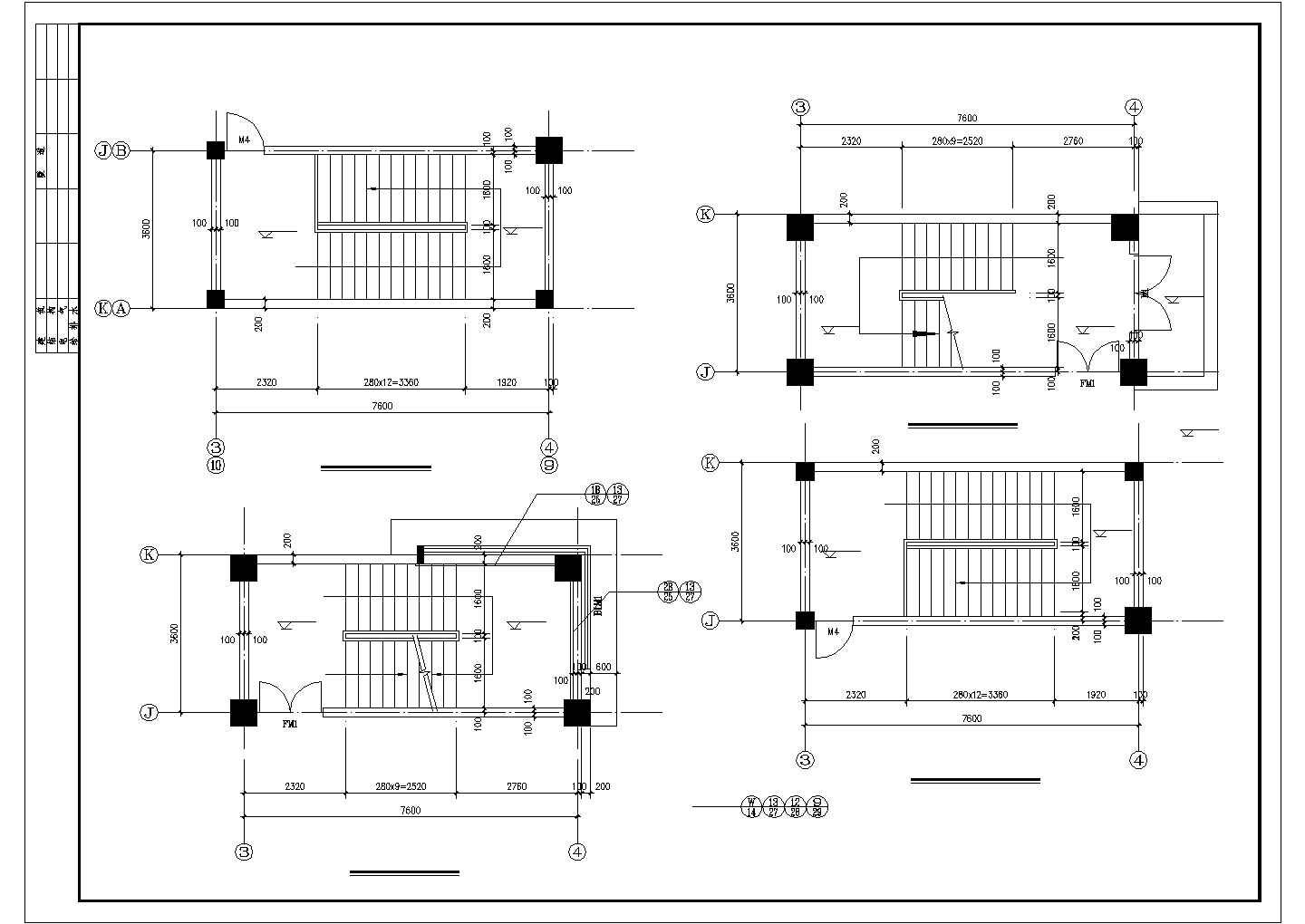 多层厂房建筑设计CAD施工全套图纸