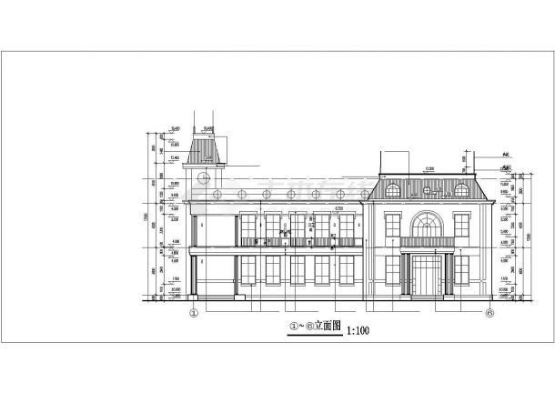 某二层会所设计建筑CAD施工图纸-图一