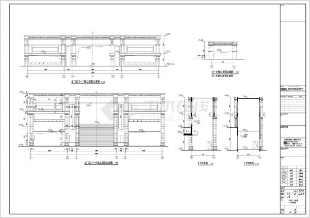 高新鼎盛铭城项目主门卫及12栋楼建筑施工CAD图-图二