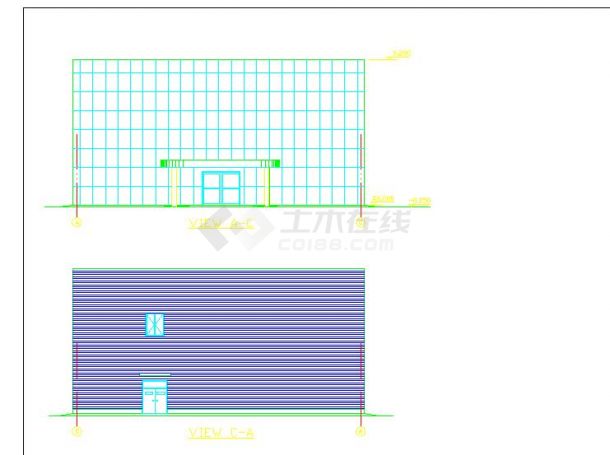 某地简单小型的厂房建筑cad图（节点详细）-图二