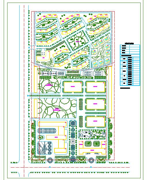 某厂区建筑cad总平规划图（节点详细）