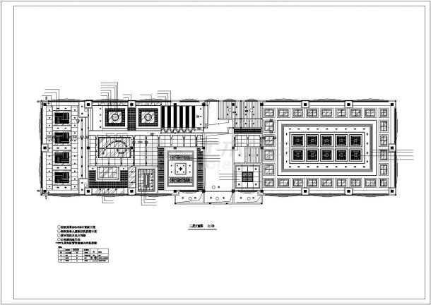 某地区二层会所天花CAD装饰装修图-图二