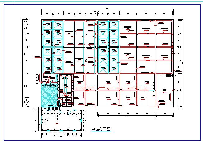 某皮革厂污水处理建筑cad平面图（节点详细）_图1