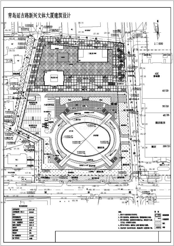 青岛高层框架结构商业综合体建筑设计方案图（毕业设计）-图一