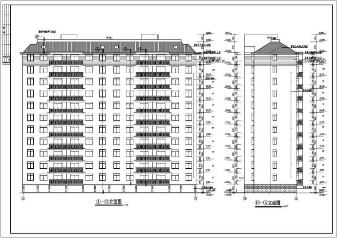 某地小高层电梯住宅楼建筑方案设计图_图1