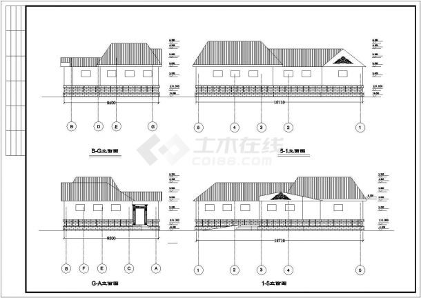 某市公厕建筑cad平面施工设计图纸-图一