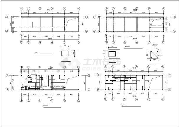 厕所垃圾站及环卫办公用房结构建筑施工图纸-图二