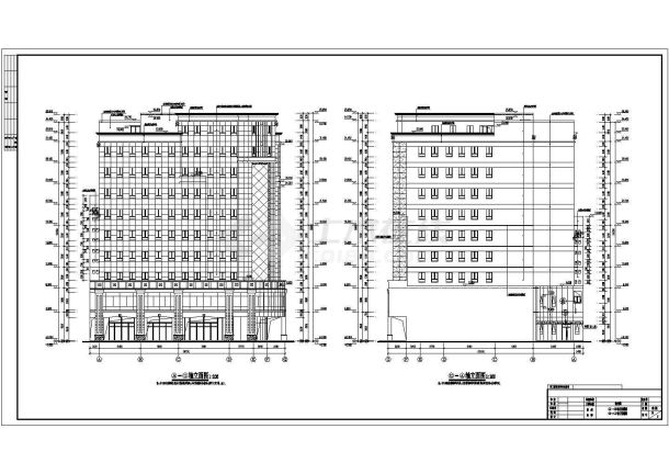 某地区9层框架结构宿舍楼建筑设计施工图-图一