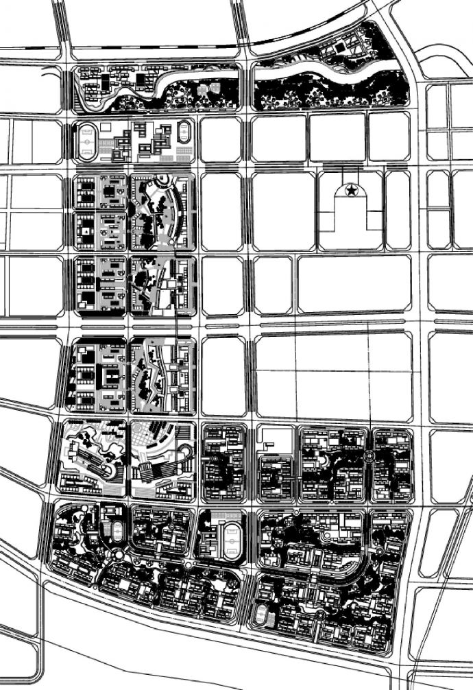 某地商业广场规划图_图1