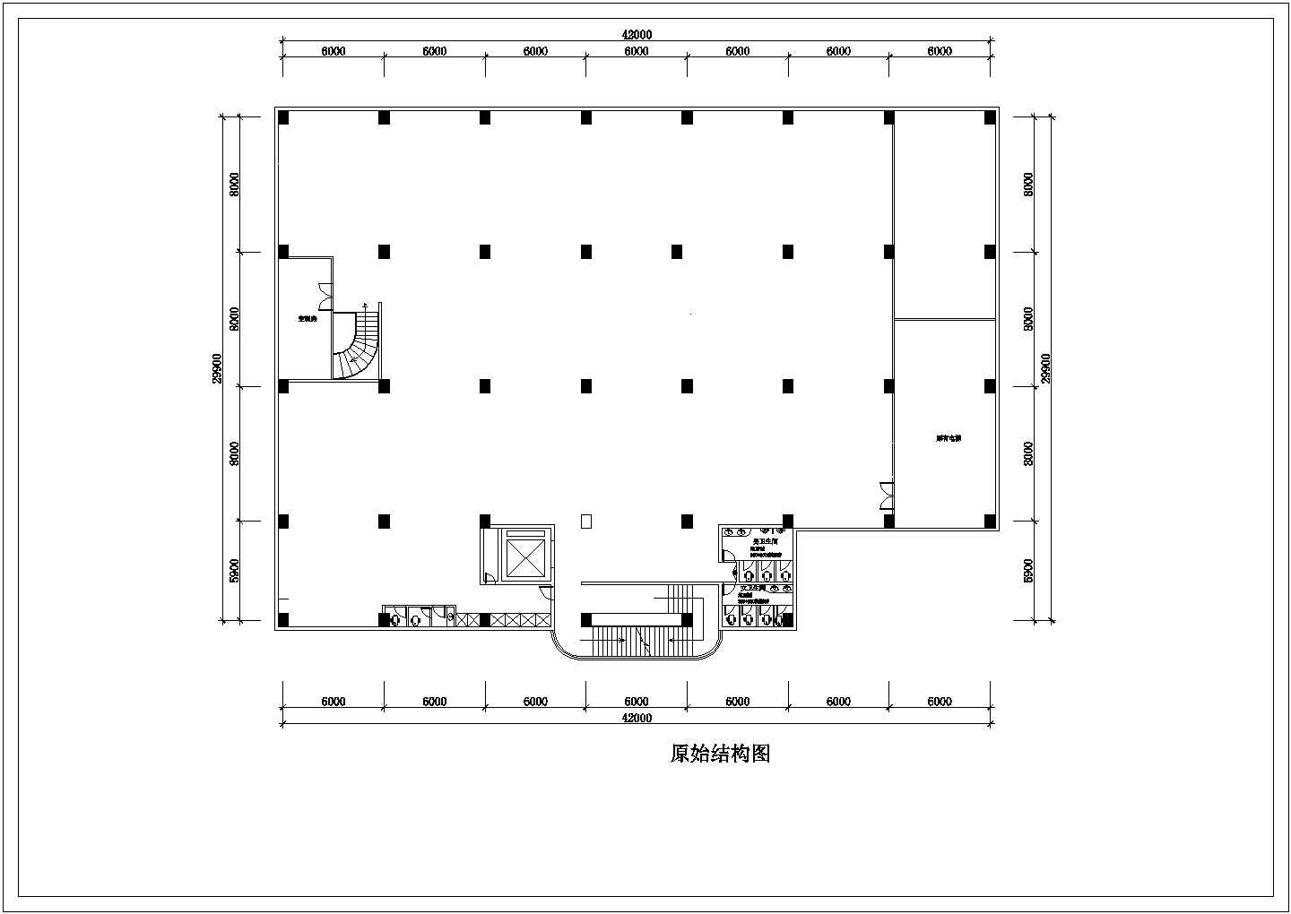 休闲中心全套建筑设计CAD施工图