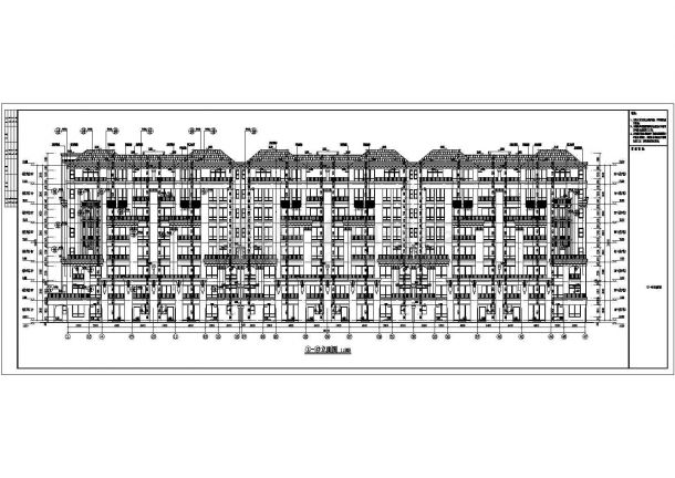 北部新区某八层住宅楼建筑设计施工图-图一