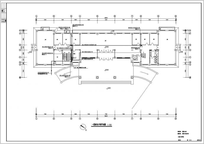 某地区办公楼电气方案设计cad施工图_图1