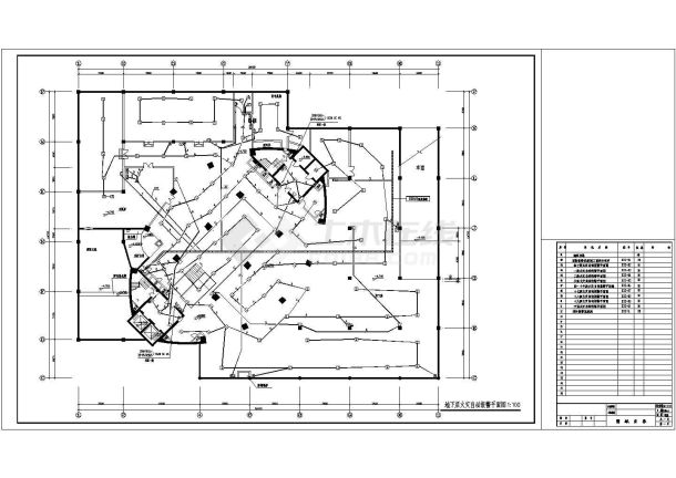 某地区管理中心办公大楼平面弱电设计cad施工图-图一