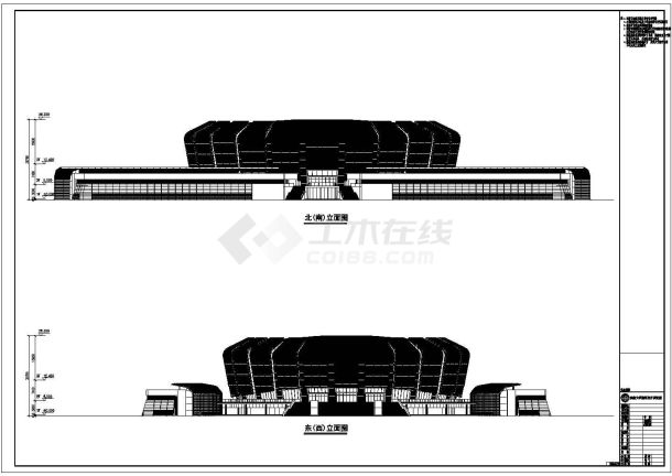 东南大学3层九龙湖体育馆建筑设计方案图-图一