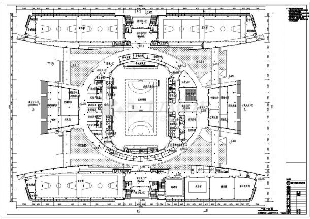 东南大学3层九龙湖体育馆建筑设计方案图-图二