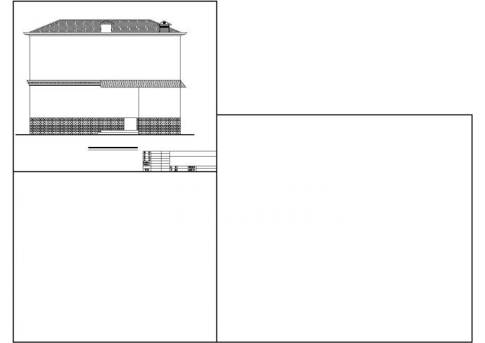 低成本小型别墅建筑图的CAD设计图纸_图1