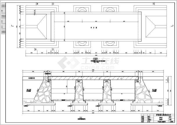 某地三跨钢筋混凝土结构桥梁结构施工图-图一