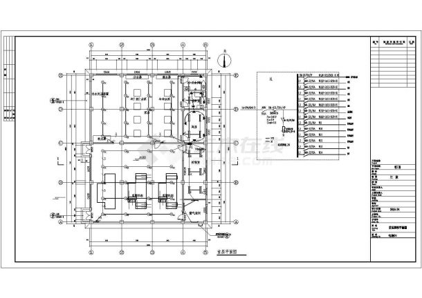 一层的直燃机房电气设计全套施工图-图一