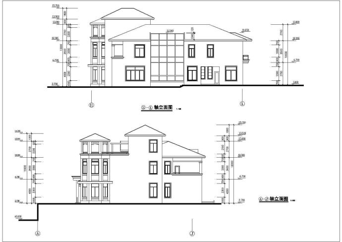 某地公爵B型别墅方案全套CAD建筑图_图1