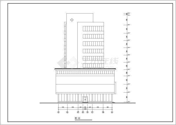 [改建]某十层妇幼保健院综合楼方案CAD详细图纸-图二