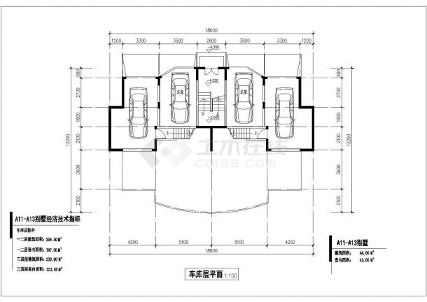 汇景台别墅方案的完整CAD建筑设计图-图一