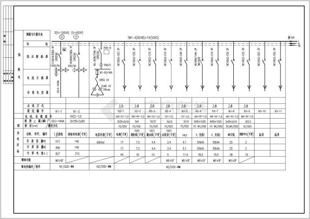 某地区某医院(3)号楼电气配电设计cad施工图-图一