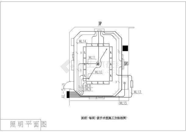 某地区手术室大样系统图、及接地设计cad施工图-图二