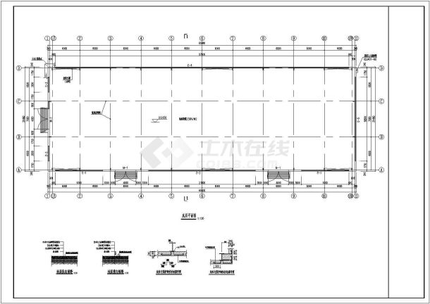 【镇江】某企业单层门式钢架结构厂房建筑施工图-图二