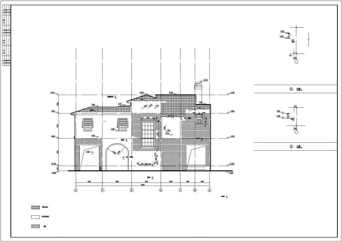 某地某小区二层豪宅别墅建筑设计施工图_图1