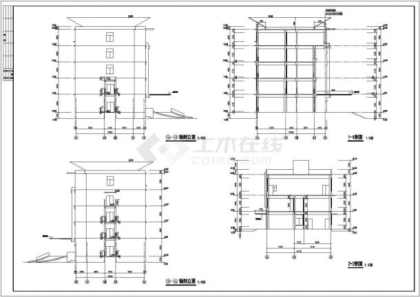 某5层框架结构办公楼建筑设计施工图-图二
