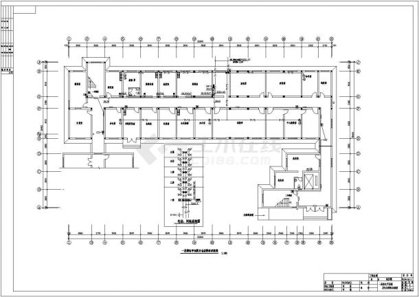 某地区医院住院部大楼电气CAD图-图一