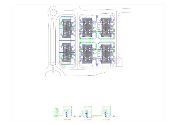 太原联排组团场地剖面示意图-图一