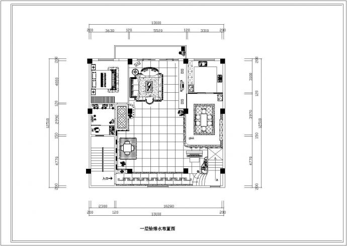 某城市三层家居设计CAD方案装修图_图1