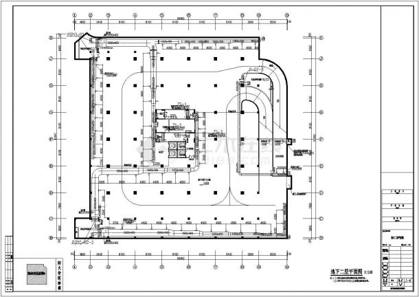 某九层办公楼地下两层车库多联机空调暖通设计全图-图一
