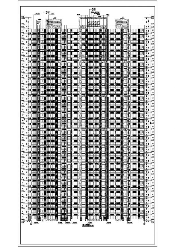 某34层剪力墙结构住宅建筑施工图纸（含水电暖通）-图一