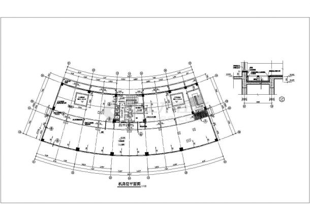 娱乐城大厦平立剖建筑设计CAD施工图-图二