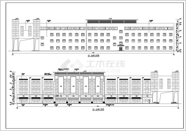 某地四层砖混结构商铺建筑结构施工图-图二