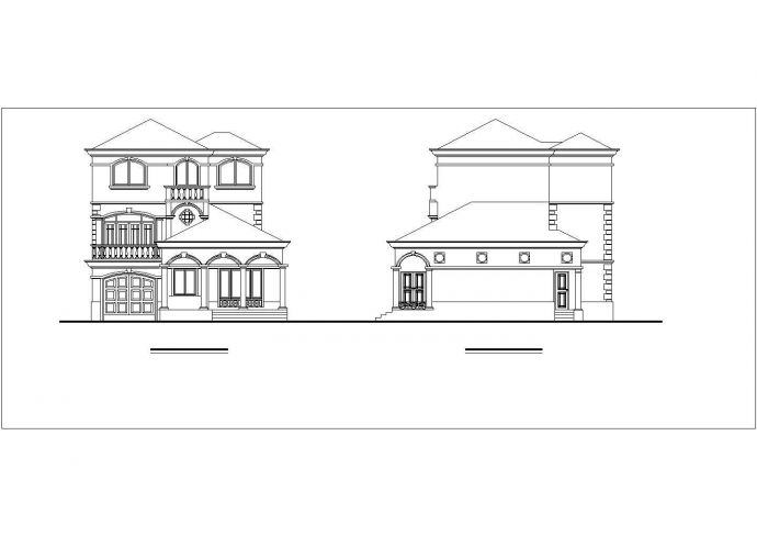 某地三层砌体结构别墅建筑方案图设计_图1