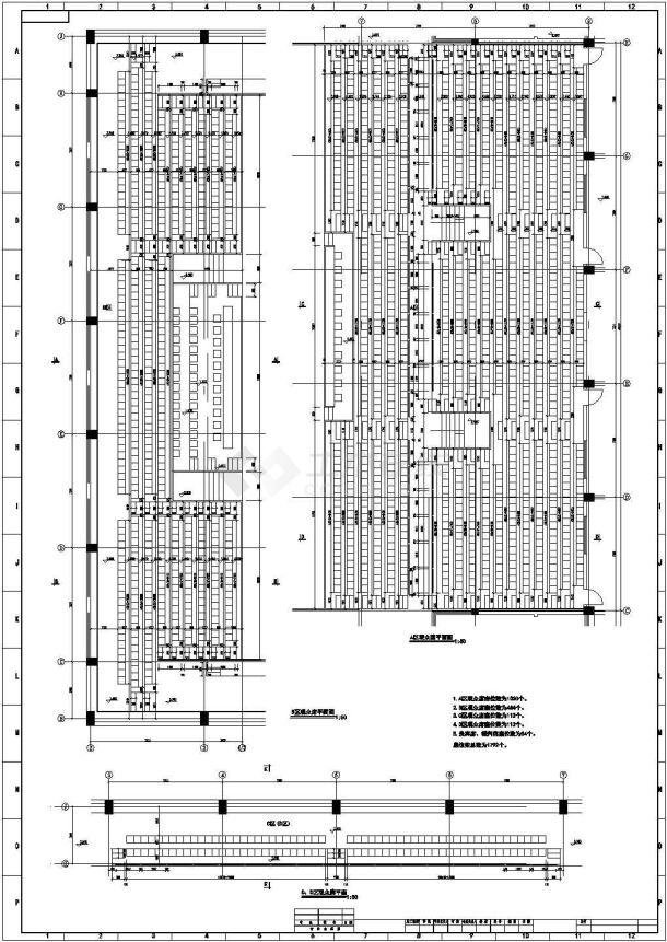 某地区体育馆建筑设计施工cad图 -图二