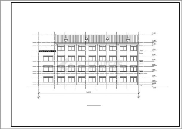 某铁路用房(站调楼)建筑方案cad图-图二