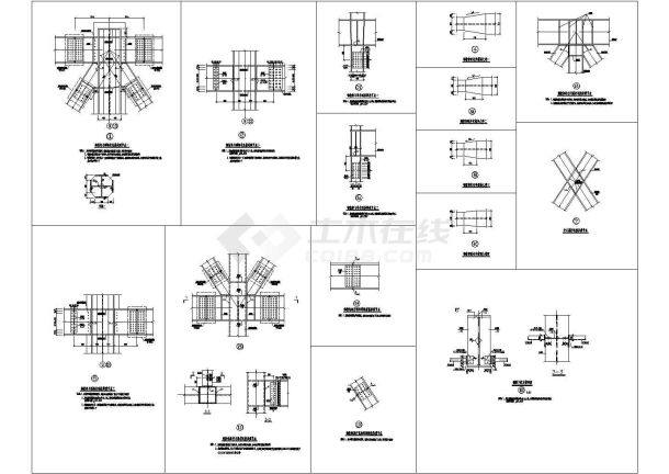 某复杂项目大跨度工程部分结构施工图-图一