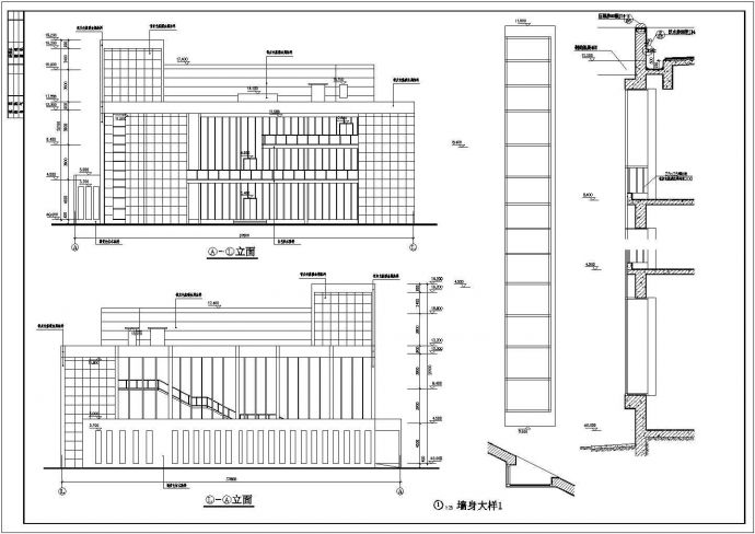 某地区办公楼建筑经典设计cad施工图图纸_图1