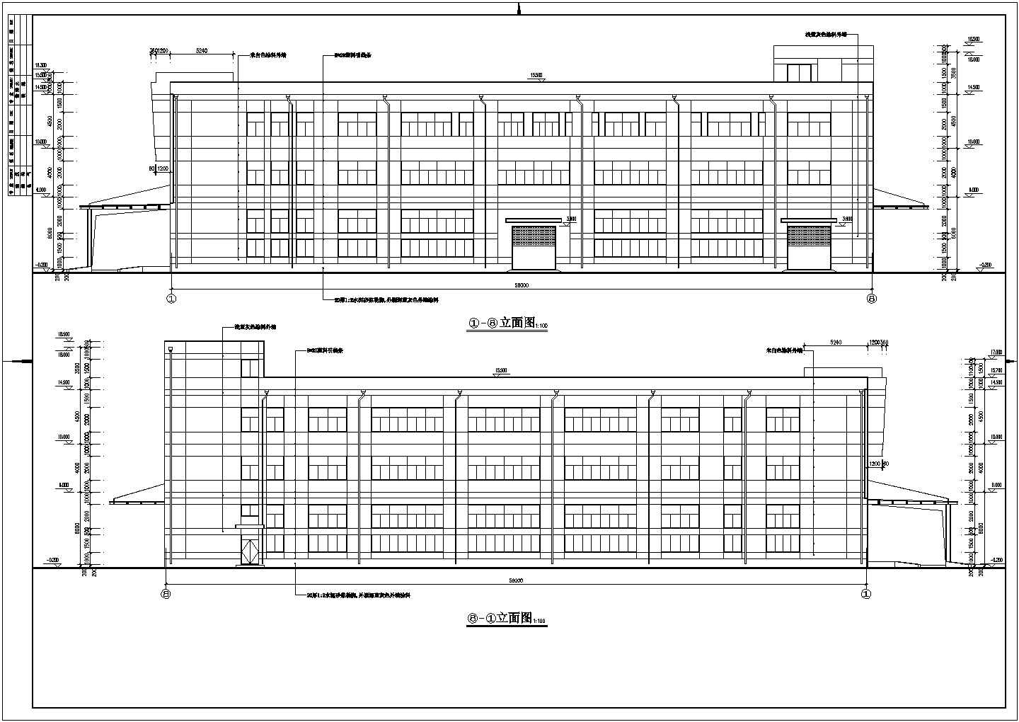 某地3层框架结构生产车间全套建筑及结构施工图