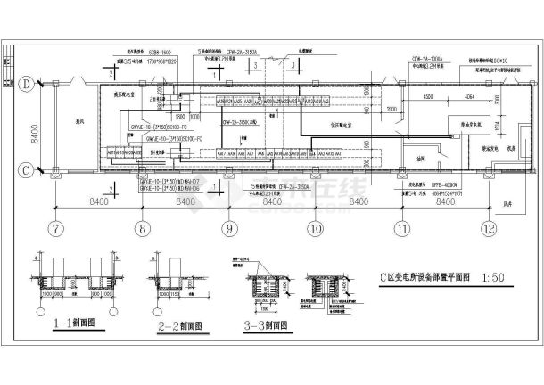 某地区 (4)号变电所成套设计cad施工图-图二