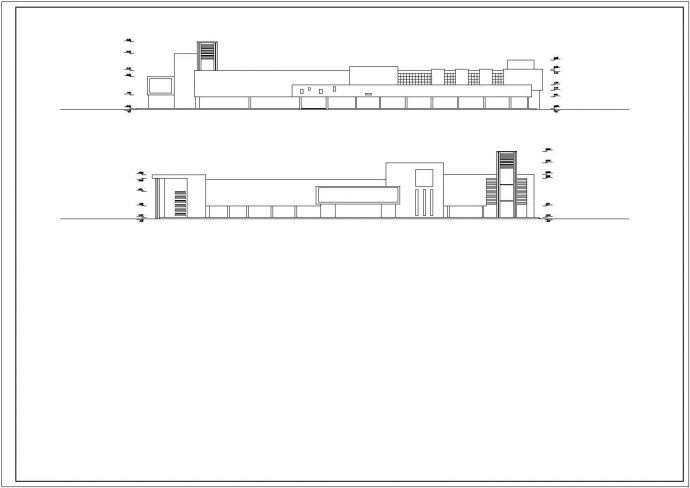 某城市二层超市CAD装修布置图纸_图1