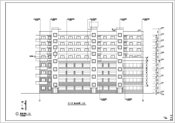 某地8层框架结构办公楼建筑设计施工图_图1
