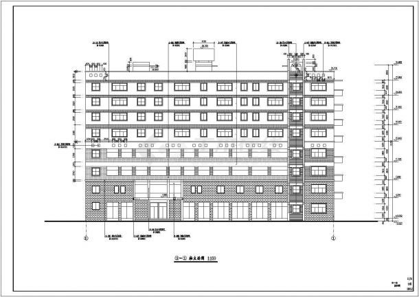 某地8层框架结构办公楼建筑方案图-图二