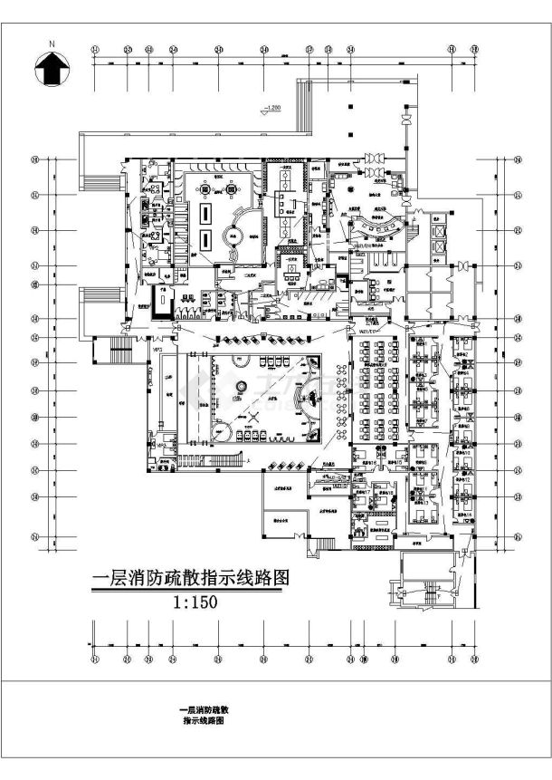 某地区宾馆房间装饰电气设计CAD图-图二